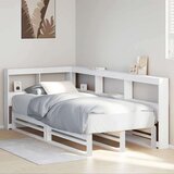 Krevet s regalom z knjige bez madraca bijeli 100x200cm borovina | shoptok.hr