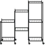  Stalak za cvijeće s kotačima 83 x 25 x 83,5 cm crni željezni | Eponuda.ba