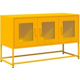 Maison Chic TV omarica - TV stojalo - Televizijska omarica gorčično rumena 100,5x39x60,5cm hladno valjano jeklo, (21699761) Cene
