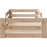 vidaXL Posteljni okvir brez vzmetnice bel 80x200 cm trdna borovina | Shoptok.si