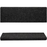  Prostirke za stepenice samoljepljive 15 kom 65x21x4 cm crne pravokutne rubove | shoptok.hr