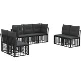  Set vanjskih sofa Crna Poliester | shoptok.hr