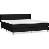  Box spring postelja z vzmetnico črna 160x200 cm blago, (20791796) | Shoptok.si