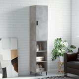 vidaXL Visoka omara betonsko siva 34,5x34x180 cm inženirski les | Shoptok.si