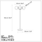 Opviq podna lampa Antler 13766, 62 x 30 x 162 cm, 2 x E27, 250 cm kabl, zlatne boje | Eponuda.ba