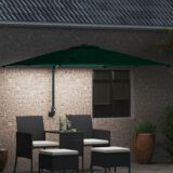 vidaXL Vrtni suncobran Zelena 248.5 x 247.5 x 160 cm tkanina | shoptok.hr