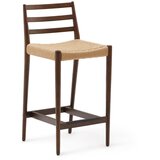 Kave Home Smeđa/u prirodnoj boji barska stolica od punog hrasta (visine sjedala 70 cm) Analy – | shoptok.hr