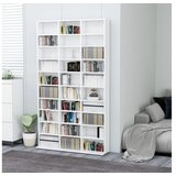  za CD-ove bijeli 102x16x177 5 cm od konstruiranog drva | shoptok.hr