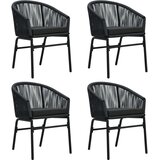  5-dijelni vrtni blagovaonski set crni | shoptok.hr