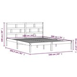  Posteljni okvir bel iz borovine 160x200 cm, (20648162) | Shoptok.si
