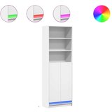 vidaXL Visoka komoda LED bijela 69x32,5x200 cm konstruirano drvo | shoptok.hr