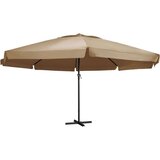  Vrtni suncobran s aluminijskom šipkom 600 cm smeđe-sivi | shoptok.hr