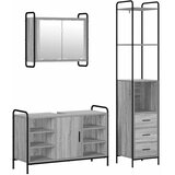  Set ormarića za kupaonicu 3 kom. Siva Sonoma 40 x 36 x 200 5 cm - Siva Sonoma Kuhinjska elemenata (1 vrata i 2 police) + viseći | shoptok.hr