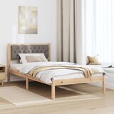  Krevetna konstrukcija s uzglavljem Sivo-smeđa 100 x 200 cm | shoptok.hr