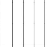 Sobna pregrada s 4 panela bijela 200 x 220 cm od tkanine | Eponuda.com