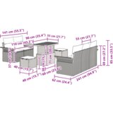  Set od 8 komada vrtne sofe s jastučićima crni poli ratan akacija | shoptok.hr
