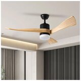  ZEVENTI - LED plafonski ventilator NATURITO LED/18W/230V Wi-Fi Tuya crna/hrast + daljinski upravljač | Eponuda.com