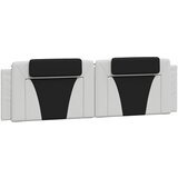  The Living Store Vzglavna stranica bela in črna 180 cm umetno usnje - Vzglavna Stranica, (21456181) | Shoptok.si