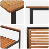  Vrtni set za objed 9 pcs Crna Čvrsto drvo akacije | shoptok.hr
