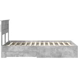  Krevetna konstrukcija s ladicama Betonski sivi 120 x 200 cm | shoptok.hr