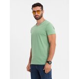 Ombre BASIC men's cotton classic tee with v-neck - green | Shoptok.si