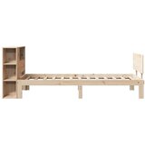 vidaXL Krevet s regalom za knjige bez madraca 100x200 cm borovina | shoptok.hr