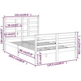  Posteljni okvir iz trdnega lesa 120x200 cm, (20708177) | Shoptok.si