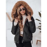 DStreet Kurtka damska zimowa COLDLIKE pikowana z kapturem czarna | shoptok.hr