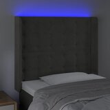  LED uzglavlje tamnosivo 103x16x118/128 cm baršunasto | Eponuda.ba