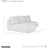 Rodier Kremno bela kotna sedežna garnitura iz tkanine bouclé (levi kot/z ležalnikom) Mirel – | Shoptok.si