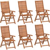  Vrtni naslonjači 6 kom 56 x 72 x 107 cm masivno bagremovo drvo | shoptok.hr