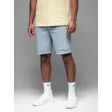 Ombre Fitted men's printed short sweat shorts - light blue | Shoptok.si
