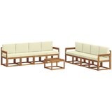  Set vanjskih sofa s jastukom 9 pcs Prirodna i krem | Eponuda.com