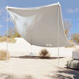 vidaXL Nadstrešek za plažo s sidrišči iz peska siva 214x236 cm | Shoptok.si