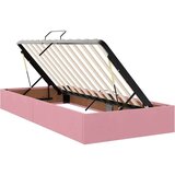  Postelja s shranjevanjem z vzmetnico Roza 180 x 200 cm Žamet, (5000099911) | Shoptok.si