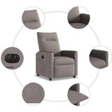 vidaXL Električni naslonjač od tkanine smeđesivi | shoptok.hr