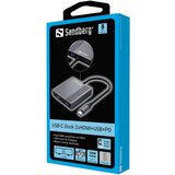 Sandberg USB-C 2xHDMI + USB + Power Delivery priklopna postaja za 2 monitorja - 136-44 | Shoptok.si