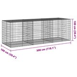  Gabionska košara s poklopcem 300x100x100 cm pocinčano željezo | shoptok.hr