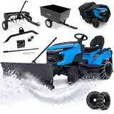 THUNDER Vrtni traktor HEXWELT HW-TR-586 – 586 cm³, 2-valjni 4-taktni motor, 107 cm + snežni plug, prikolica, prezračevalnik, (5000364551) | Shoptok.si