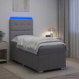  LED okvir za krevet s madracem Svjetlosiva 100 x 200 cm Tkanina | shoptok.hr