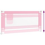  Sigurnosna ograda za dječji krevet ružičasta 180x25 cm tkanina | shoptok.hr