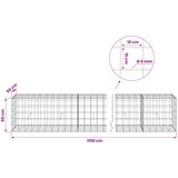  Gabion s žicom debljine 5 mm i mrežom 10x10 cm 1150x50x50 cm | shoptok.hr
