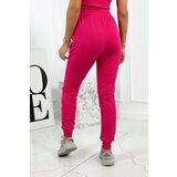 Kesi Set of 3-in-1 sweatshirt with press studs + top + fuchsia pants | shoptok.hr