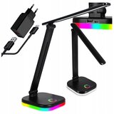  LED RGBW prigušiva stona lampa sa bežičnim punjenjem LED/7W/5V USB crna | Eponuda.com