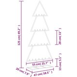  Kovinska novoletna jelka za dekoracijo črna 125 cm, (20887550) | Shoptok.si