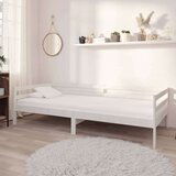 vidaXL Dnevna postelja bela trdna borovina 90x200 cm Cene