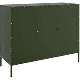 vidaXL Komoda maslinastozelena 100,5 x 39 x 79 cm hladno valjani čelik | shoptok.hr