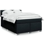  Krevet s oprugama i madracem crni 160x200 cm od tkanine | shoptok.hr