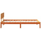  Krevetna konstrukcija s uzglavljem Vosak smeđa 90 x 190 cm | shoptok.hr