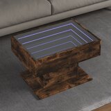 vidaXL Stolić za kavu LED boja hrasta 70x50x45 cm konstruirano drvo | shoptok.hr